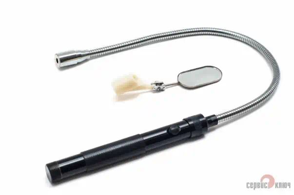 70870 — Зеркало инспекционное телескопическое сервис ключ на магните СЕРВИС КЛЮЧ